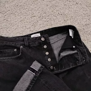 Berg & Berg Jeans Herren 30x32 schwarz Arthur Self Edge Selvedge Button Fly Italy - Bild 1 von 14