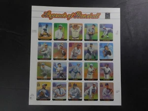Scott 3408, 33 cent, Legends of Baseball, Sheet - Picture 1 of 2