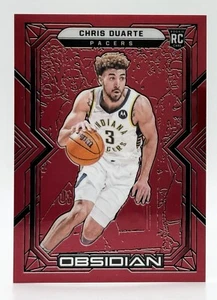 2021-22 Obsidian Electric Etch Red Flood #163 Chris Duarte RC Indiana Pacers - Picture 1 of 2