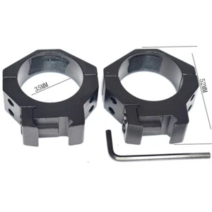 2pcs Tactical 35mm Ring Scope Mount Aluminum Clip 20mm Rail Barrel Mounts - Picture 1 of 3