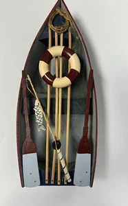 Wall Art - Fishing Boat Complete With Poles Oars And Fishing Net - Picture 1 of 7