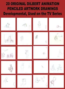 Lot of 20 DILBERT Animation: Original Hand-Penciled Drawings - Picture 1 of 21