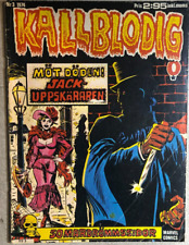 KALLBLODIG #3 (1974) Swedish Marvel B&W horror comics magazine VG/VG+