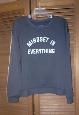 'Mindset Is Everything' Azul Marino Acogedor Pullover Sudadera Ligera Talla XL Foto 1 de 3