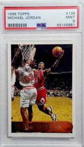 1996-97 Topps #139 Michael Jordan tarjeta de baloncesto PSA 9 como nueva Chicago Bulls GOAT - Imagen 1 de 2