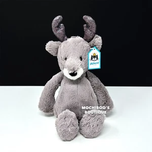 Jellycat BASHFUL GLITZ RENTIER Medium weiches Plüschtier Neu mit Etikett glitzernd LOVEY Winter! - Bild 1 von 5