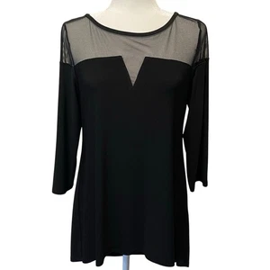 Top tunica Joseph Ribkoff nero maglia spacco schiena taglia M fata grunge capriccioso sexy - Foto 1 di 11