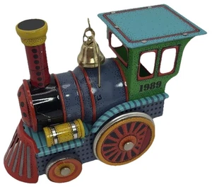 Vintage 1989 Hallmark Keepsake Tin Locomotiva Treno Decorazione Natalizia #8 Serie - Foto 1 di 8