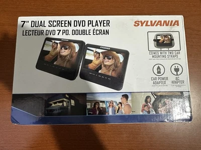 SYLVANIA 7”Portable DVD Player - Black, 2 Pack NEW IN BOX - Image 1 of 4