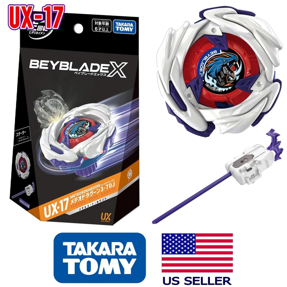 Takara Tomy Beyblade X UX-17 Starter Meteor Dragoon 3-70J w/Launcher Japan