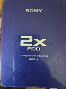 Sony 2X FDD MPF88E USB External 3.5" Floppy Disk Drive Blue Untested READ - Picture 1 of 2