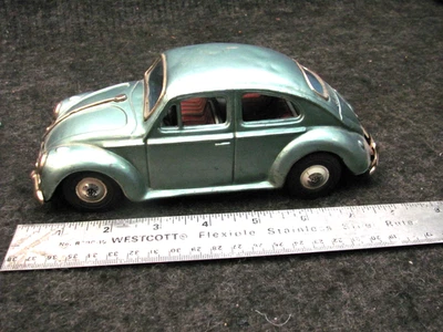 Vintage Tin Toy Volkswagen Beetle  Toy Made In Japan Friction Toy - Image 1 of 4