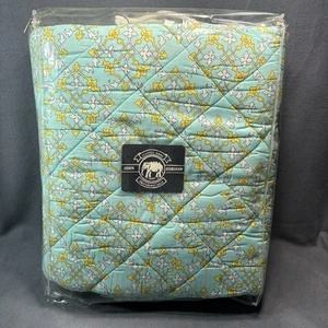 John Robshaw Textiles Queen Quilt Sea Glass Lattice 92 X 92 100% Cotton - Picture 1 of 6