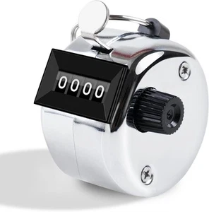 Clicker Counter, 2 Pack Handheld Tally Counter with Four-Digit Silver - Picture 1 of 6