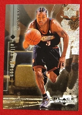 1999 Upper Deck Black Diamond Allen Iverson #66 Philadelphia 76ers  - Image 1 of 2