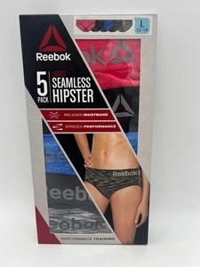NEW LADIES 5 PACK REEBOK SEAMLESS HIPSTER Stretch Performance Panties L - Picture 1 of 4