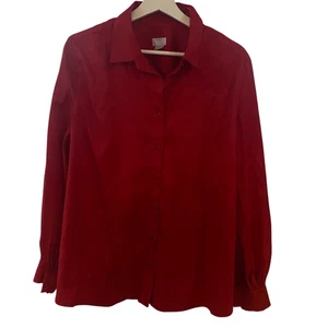 Chico’s rotes Hemd mit Knopfleiste Gr. 20 - Bild 1 von 5