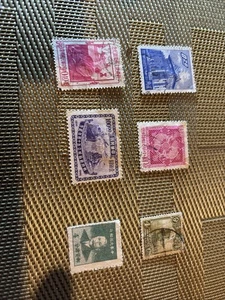 1940’s Chinese Stamps Lot Of 6 - Bild 1 von 7