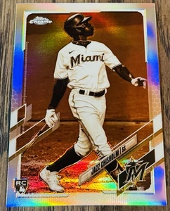 2021 Topps Chrome Jazz Chisholm Sepia Refractor RC Marlins Rookie Yankees #144 - Picture 1 of 2