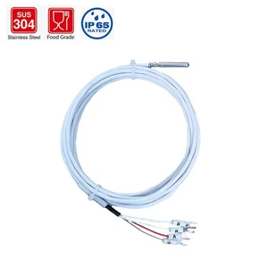 RTD PT100 Temperature Sensor Stainless Steel Probe High Temperature Telfon Cable - Picture 1 of 5