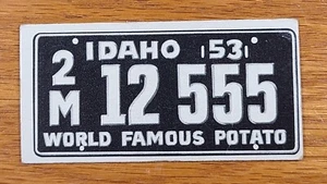 1953 Topps #11 IDAHO License Plate Trading Card (#10006) - Bild 1 von 2