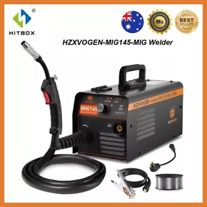 AU MIG145 MIG Welder 220V Flux Cored Gasless MIG Welding Machine IGBT HZXVOGEN - Picture 1 of 9
