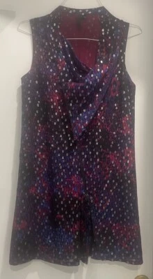 VESTIDO BAINHA EDUN TAMANHO M TOM JOIA COM ZÍPER DIAGONAL BIDIRECIONAL, SEXY! - Imagem 1 de 4