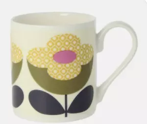 Orla Kiely Buttercup Stem Olive & Yellow Mug 300ml - Picture 1 of 1
