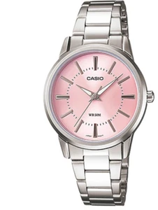 Casio LTP-1303D-4ADF Silver Stainless Steel Strap Pink Dial Women's Watch - Picture 1 of 2