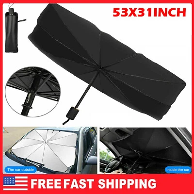 Foldable Car Sun Shade Windshield Sunshade Front Window Cover Visor UV Umbrella - Image 1 of 4