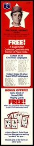 1978 PEPSI-COLA SUPERSTAR - PAUL MOSCAU - CINCINNATI REDS