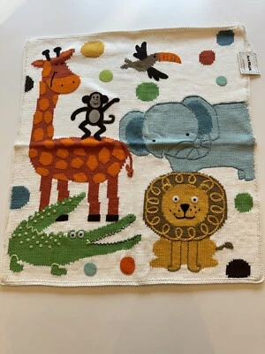 New Art Walk Nursery Baby Blanket Knit Animals Nieman Marcus My Boy Sam Elephant - Image 1 of 4