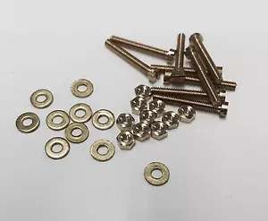 8ba x 1/2" Cheese head brass pack of 10 nuts, washers and bolts - Picture 1 of 1