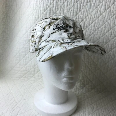 Sombrero blanco Supreme Marble 6 paneles adulto unisex FW20H88 nuevo Foto 1 de 4