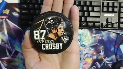 Sidney Crosby Pittsburgh Penguins Team Puck #87 Official Logo - Image 1 of 2