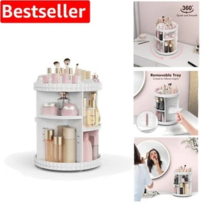 Elegant 360° Rotating Makeup Organizer - Medium, Adjustable Storage Solution - Picture 1 of 9