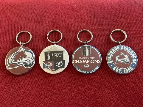 Colorado Avalanche Stanley Cup Champs memorabilia -  4 x 1.75" keychains (short) Cover