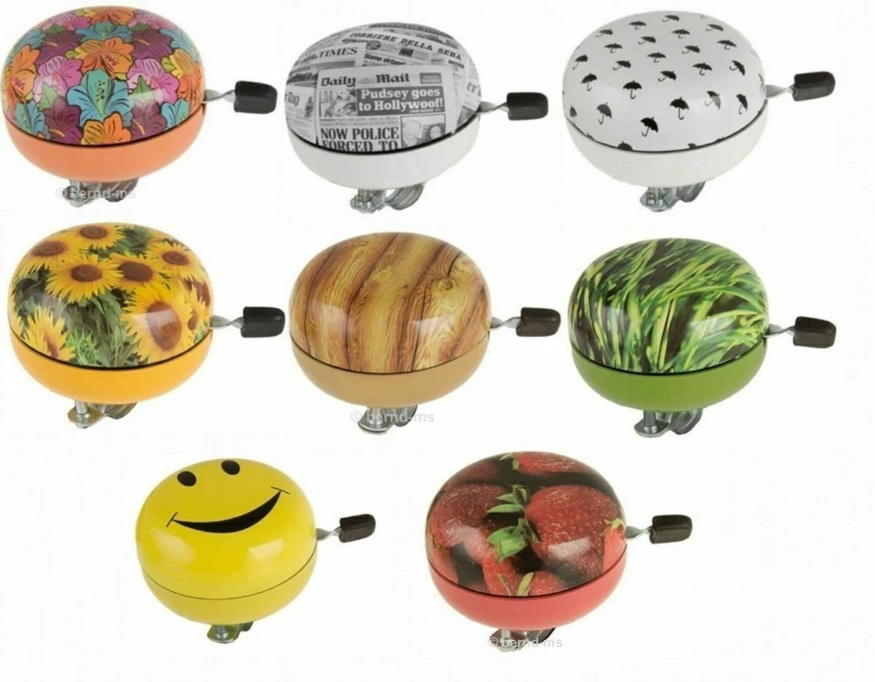 CBK-MS Ding Dong Fahrradklingel Ø 80 mm viele Farben und Motive Fahrrad Glocke