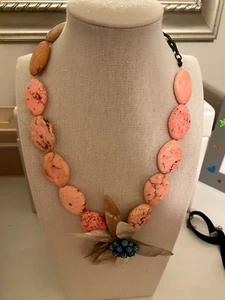 17" Multicolor QUARTZITE Bold & Chunky Necklace Flower - Picture 1 of 3