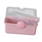 Portable Storage Box 2 Layers Art Crafts Box for Kids for Handbook Painting