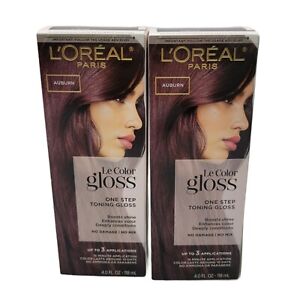 L'Oreal Paris Le Color Gloss In-Shower Toning Gloss Auburn Hair Color New x2 Box