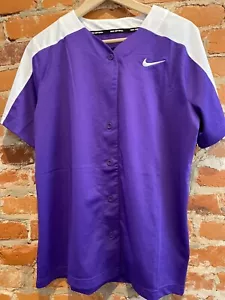 Maglia donna softball Nike. Taglia Large Viola e Bianco Nuovo con etichette - Foto 1 di 5