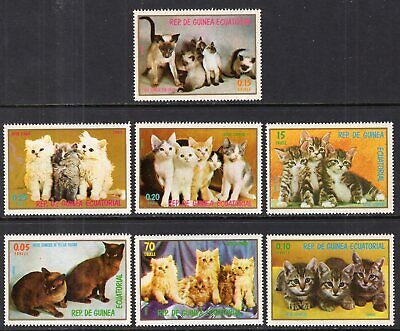 Equatorial Guinea #Mi1016-Mi1022 MNH Cats Kittens • 1.99$