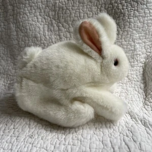 FOLKMANIS FOLKTAILS weißer Hase Kaninchen Plüsch Handpuppe 7"" - Bild 1 von 4