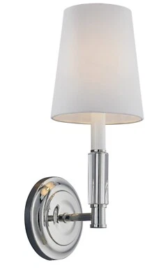 Murray Feiss Lighting 1-Light Lismore Wall Bracket Polished Nickel WB1717PN - Image 1 of 2