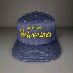 Michigan Wolverines X Just Don University Retro Football Snapback Hat Cap - Picture 1 of 9