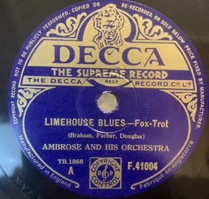 Ambrose & Orchestra - Limehouse Blues / Dodging A Divorcee - Decca F.41004 EX - Bild 1 von 4