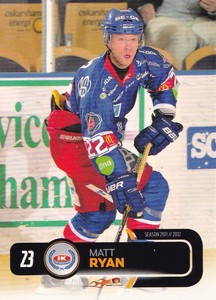 2011-12 City-Press HockeyAllsvenskan #ALLS-146 Matt Ryan IK Oskarshamn
