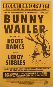 BUNNY WAILER with THE ROOTS RADICS + LEROY SIBBLES HJ Kaiser Oakland Nov 1 1986 - Picture 1 of 1