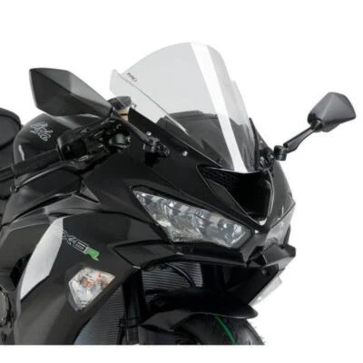 Defletor de para-brisa Puig Racing tela transparente Kawasaki Ninja ZX-6R 2009 - 2023 - Imagem 1 de 3